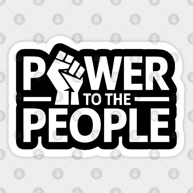 Power to the people Sticker by UrbanLifeApparel